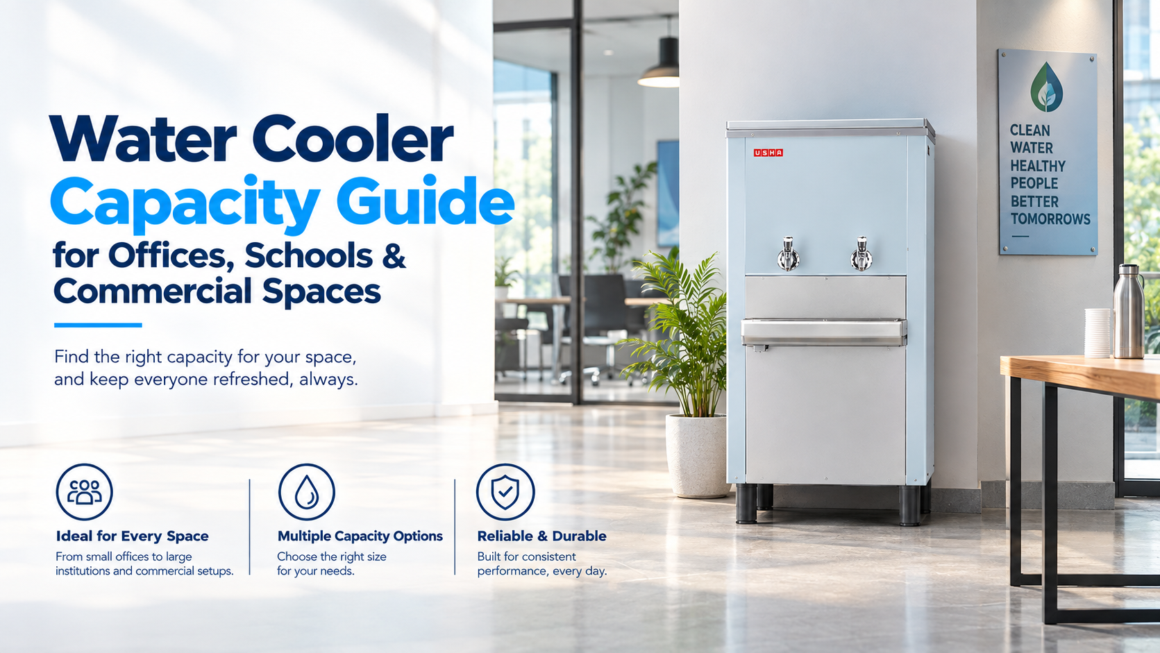 Water Cooler Capacity Guide for Offices, Schools & Commercial Spaces
